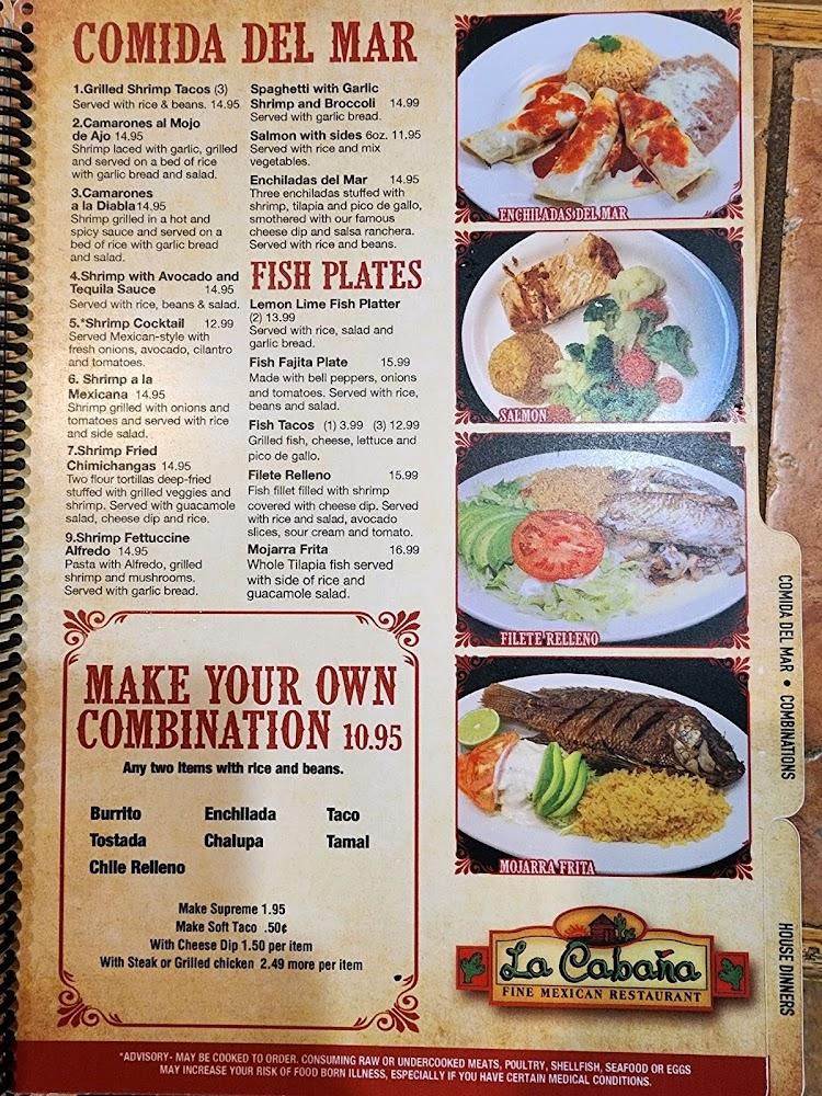 La Cabana Mexican Restaurant Menu image 3